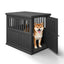 Furniture-Style Dog Crate Small/Medium Black/Light Brown