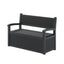 70 Gallon Storage Deck Bench Black&Gray
