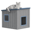 Outdoor Cat Shelter with Dual Entrances