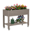 Raised Garden Bed with Wheels & Storage Shelf
