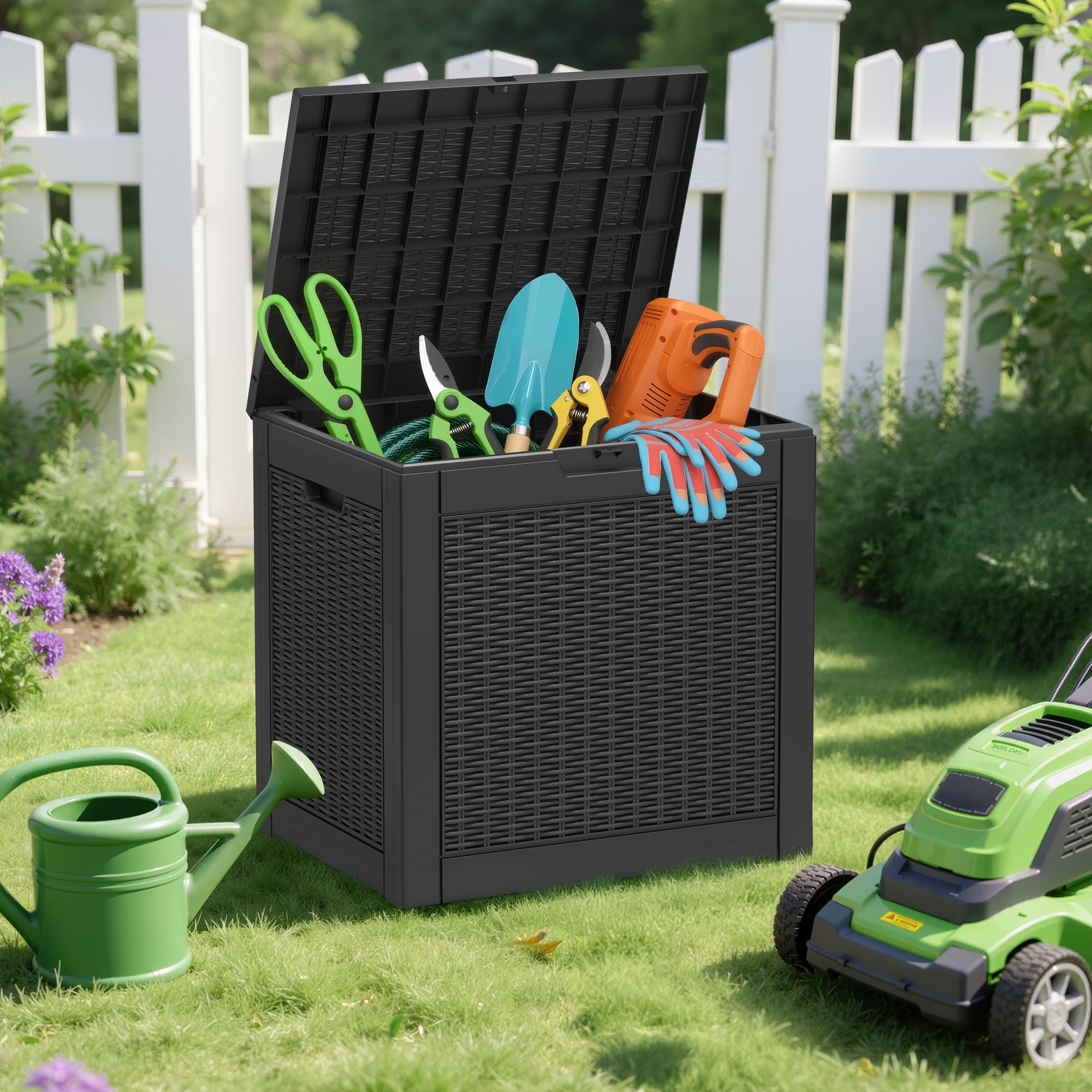 All-Weather Resin Deck Storage Box: Your Multi-Purpose Outdoor &amp; Indoor Storage Solution