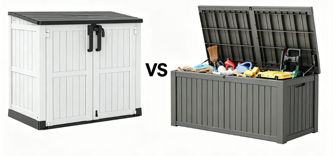 Deck Box vs. Outdoor Shed: Which One Fits Your Backyard Storage Needs?