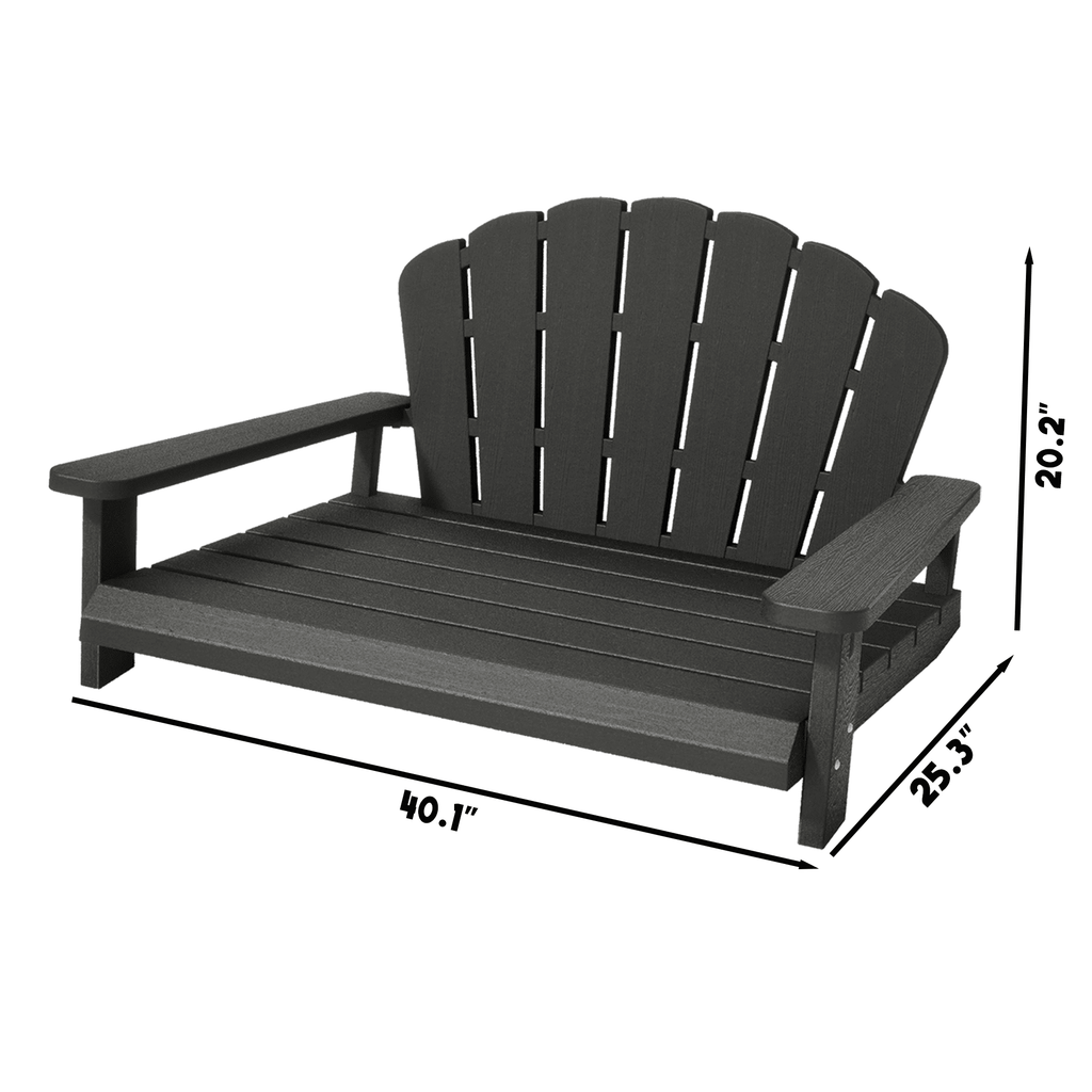 Resin Dog Bed Black/Light Coffee