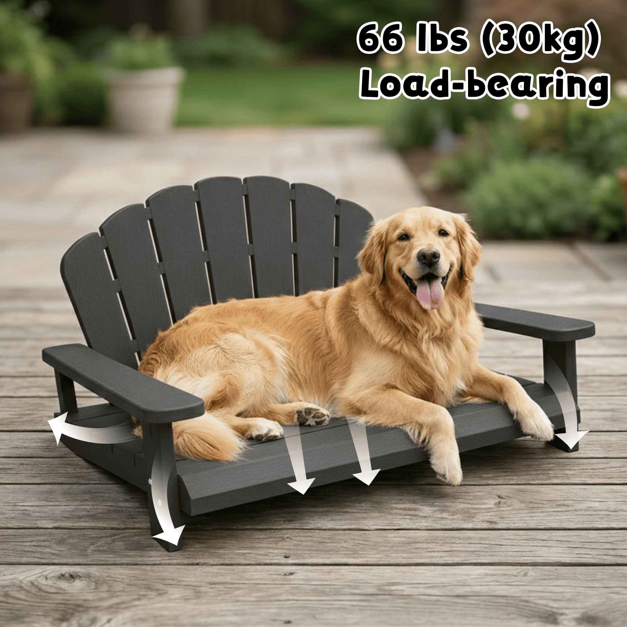 Resin Dog Bed Black/Light Coffee