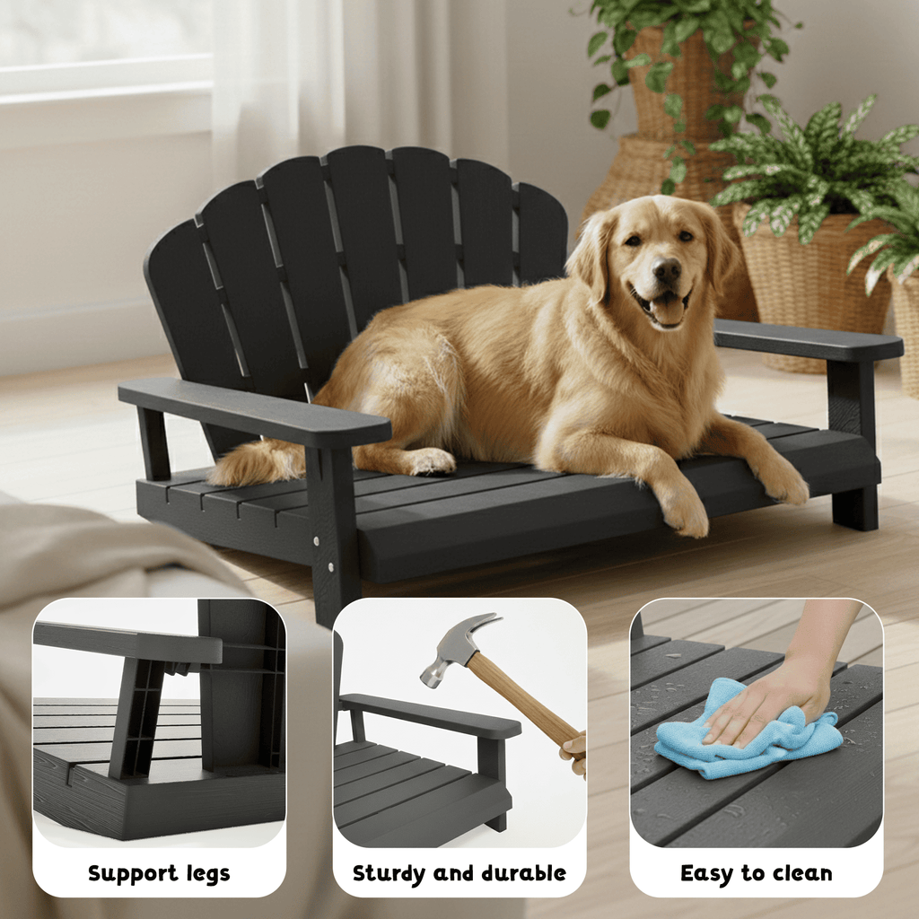 Resin Dog Bed Black/Light Coffee