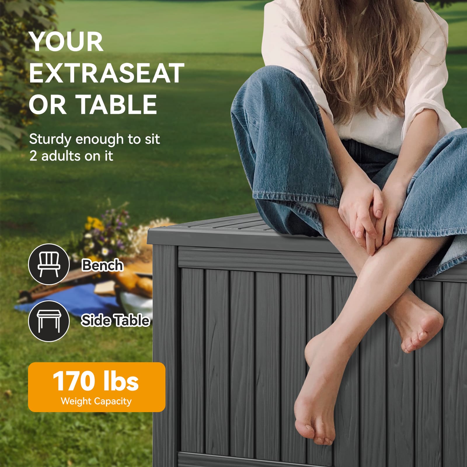 180 Gallon Storage Deck Box