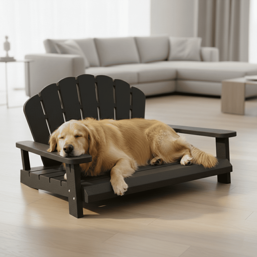 Resin Dog Bed Black/Light Coffee