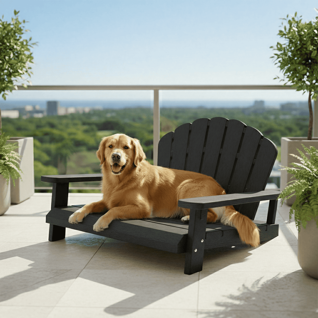 Resin Dog Bed Black/Light Coffee