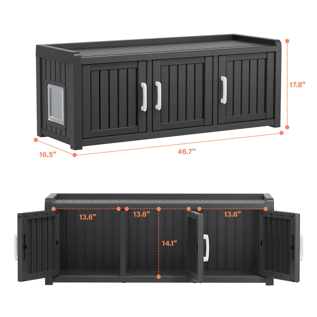 Hidden Cat House Furniture with Single/Double Door