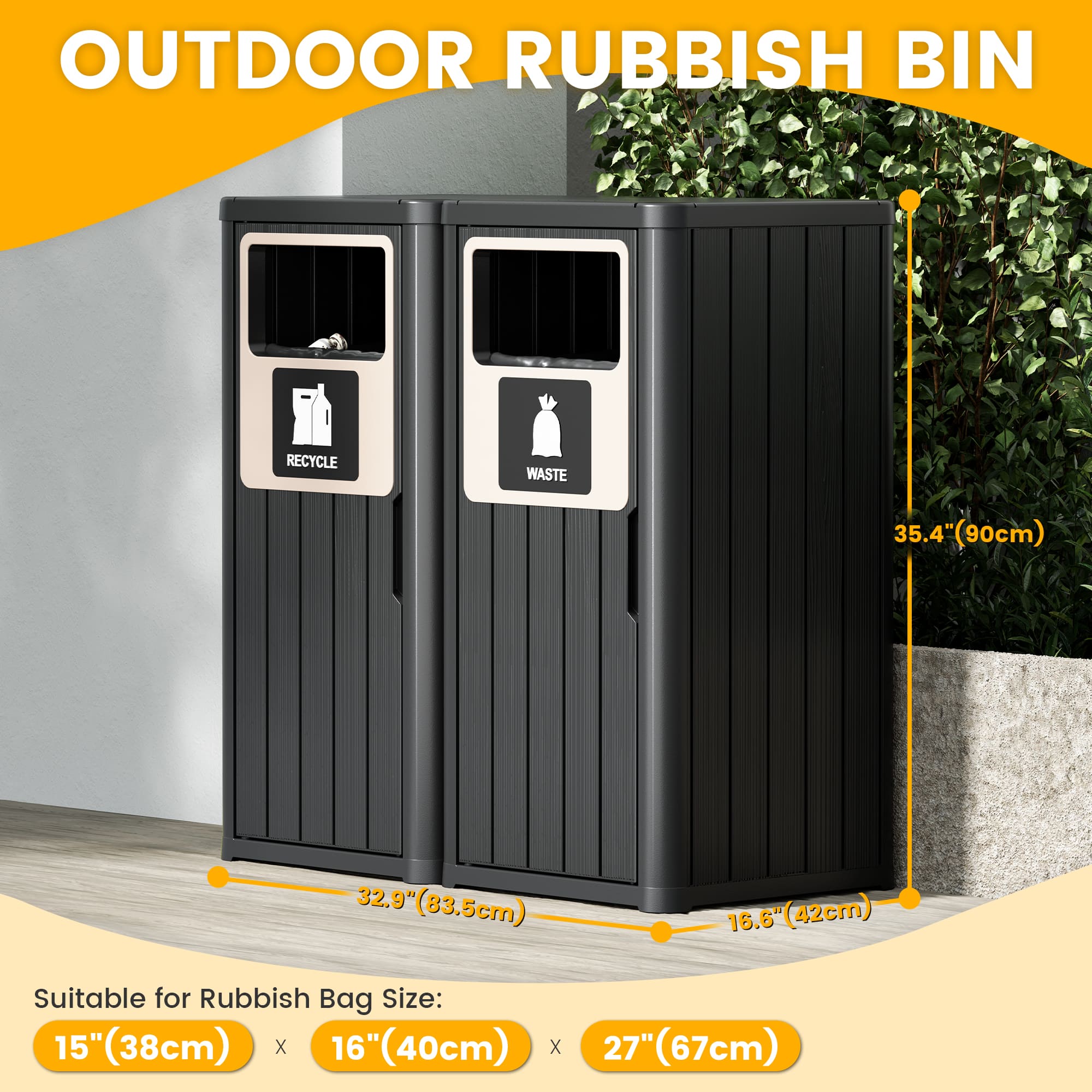 22 Gallon Trash Can Single/Double/Triple