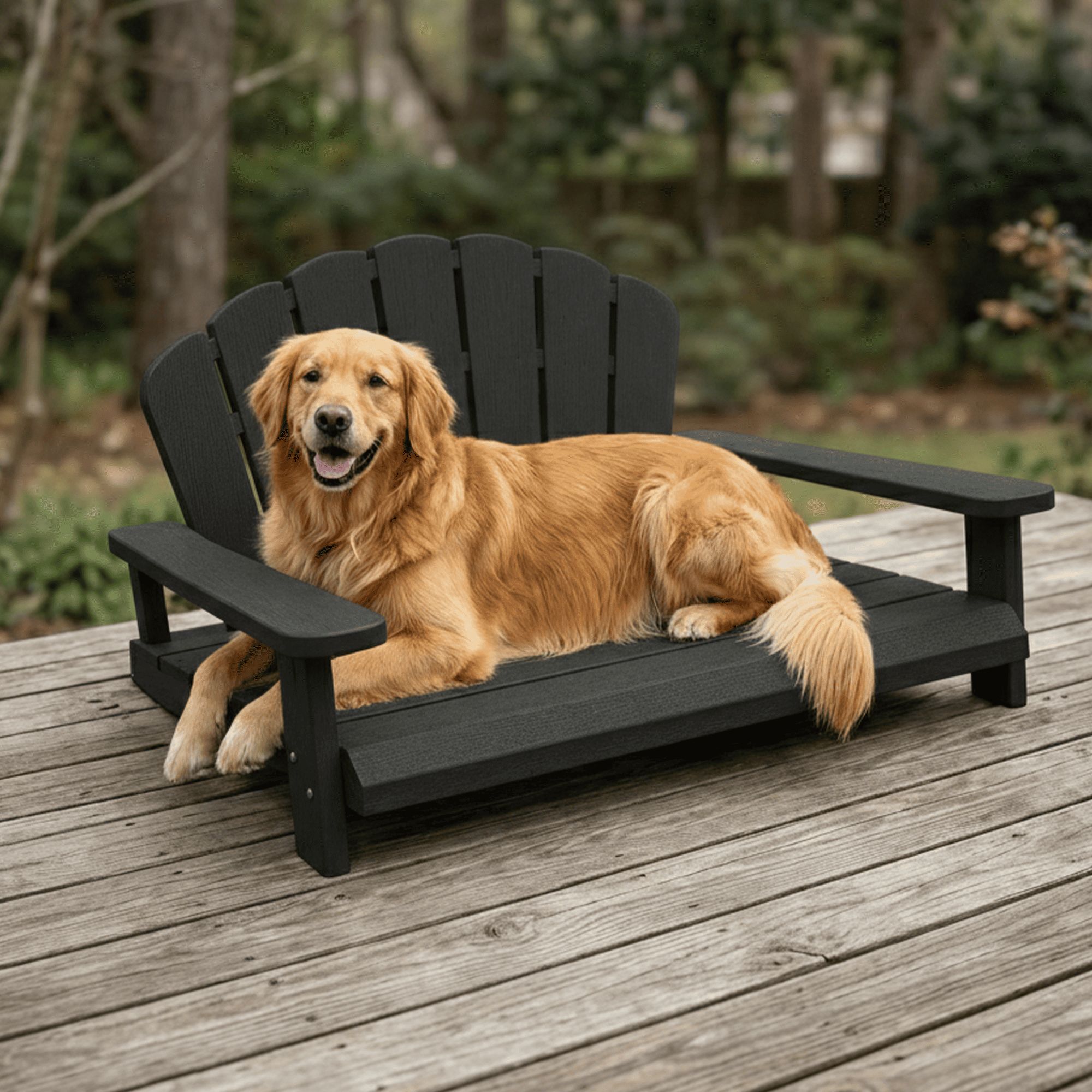 Resin Dog Bed Black/Light Coffee
