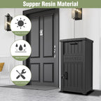 Large Resin Parcel Drop Box Black/Grey