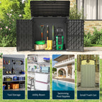 36 Cu Ft Storage Shed Black/White
