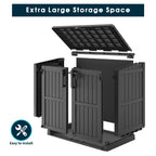 36 Cu Ft Storage Shed Black/White