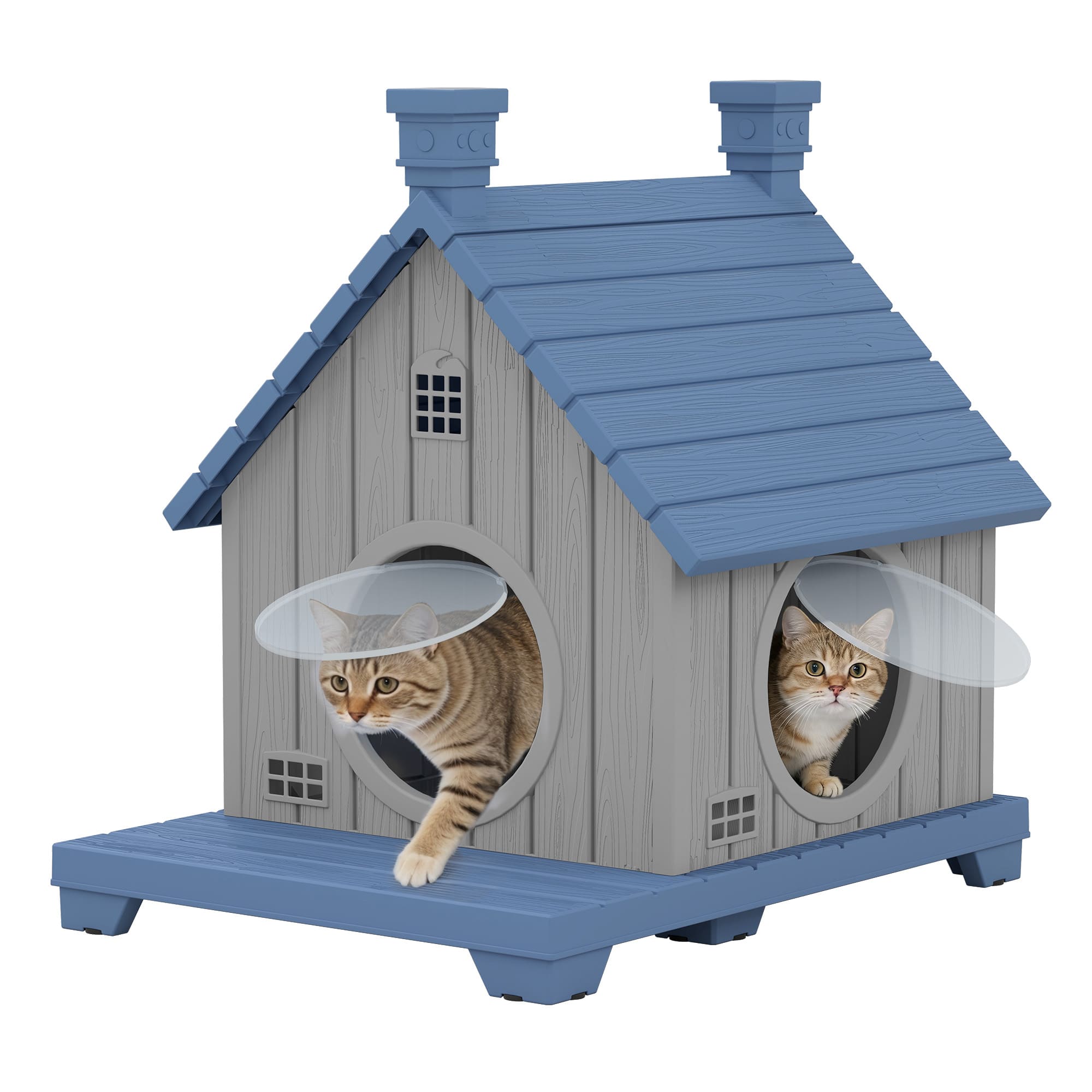Resin Cat House, 1/2/3-Tier Stackable