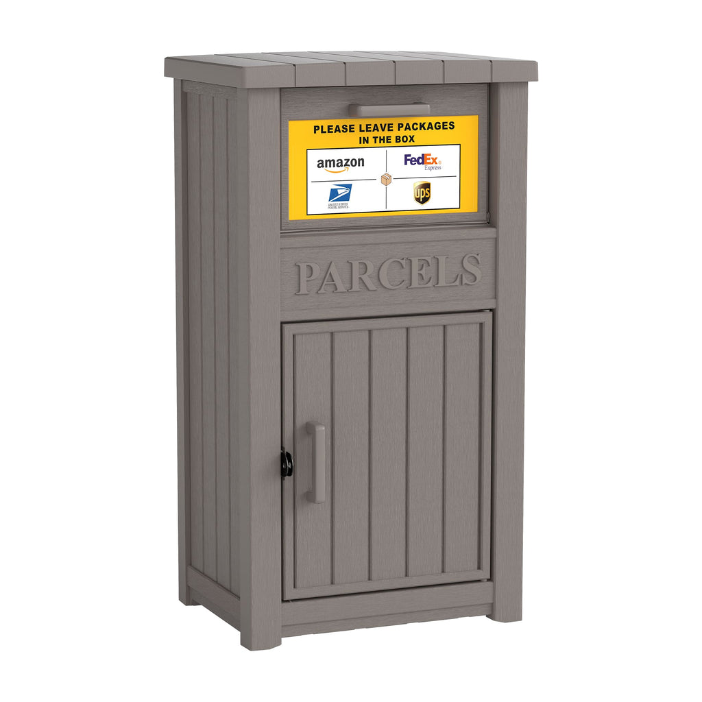 Large Resin Parcel Drop Box Black/Grey