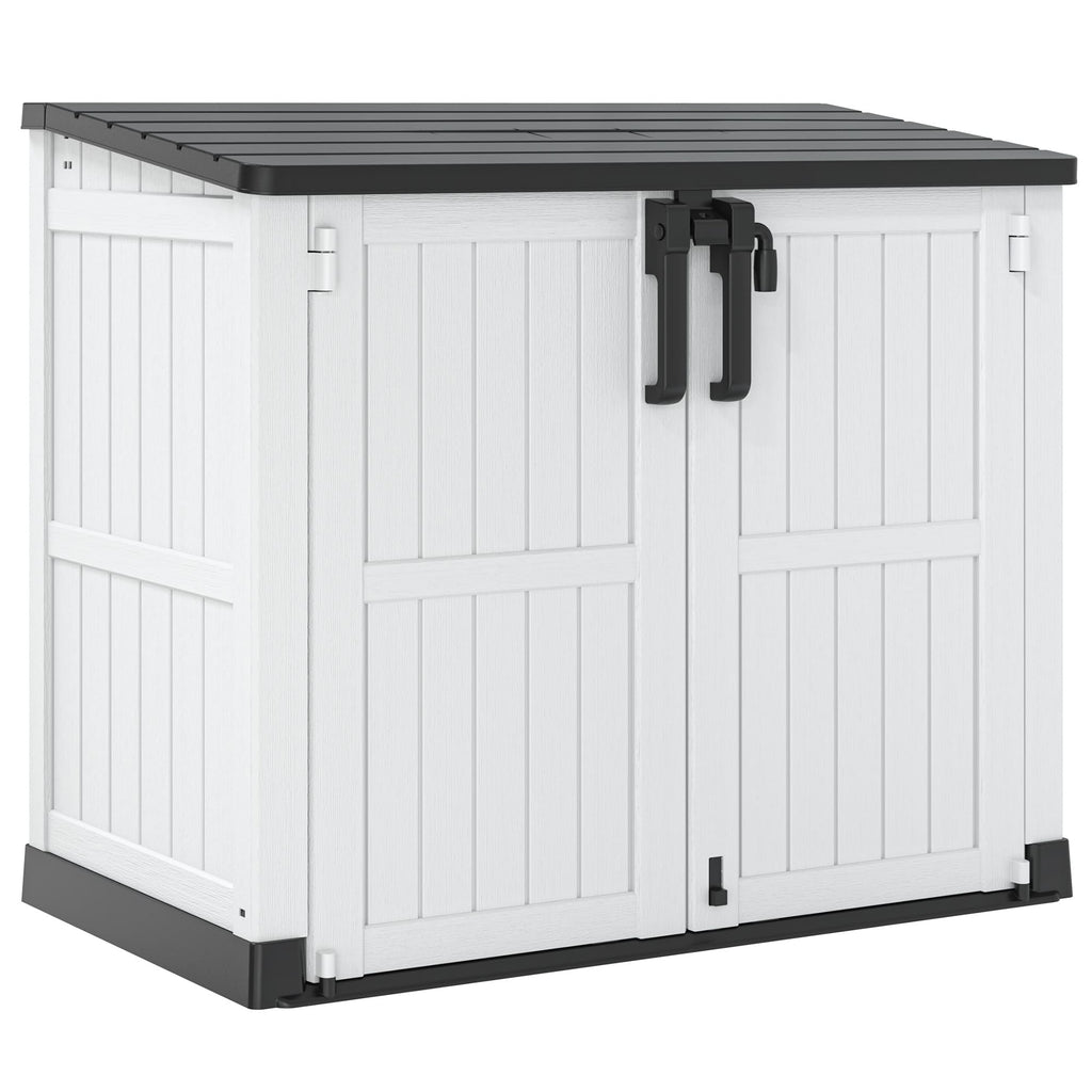 36 Cu Ft Storage Shed Black/White