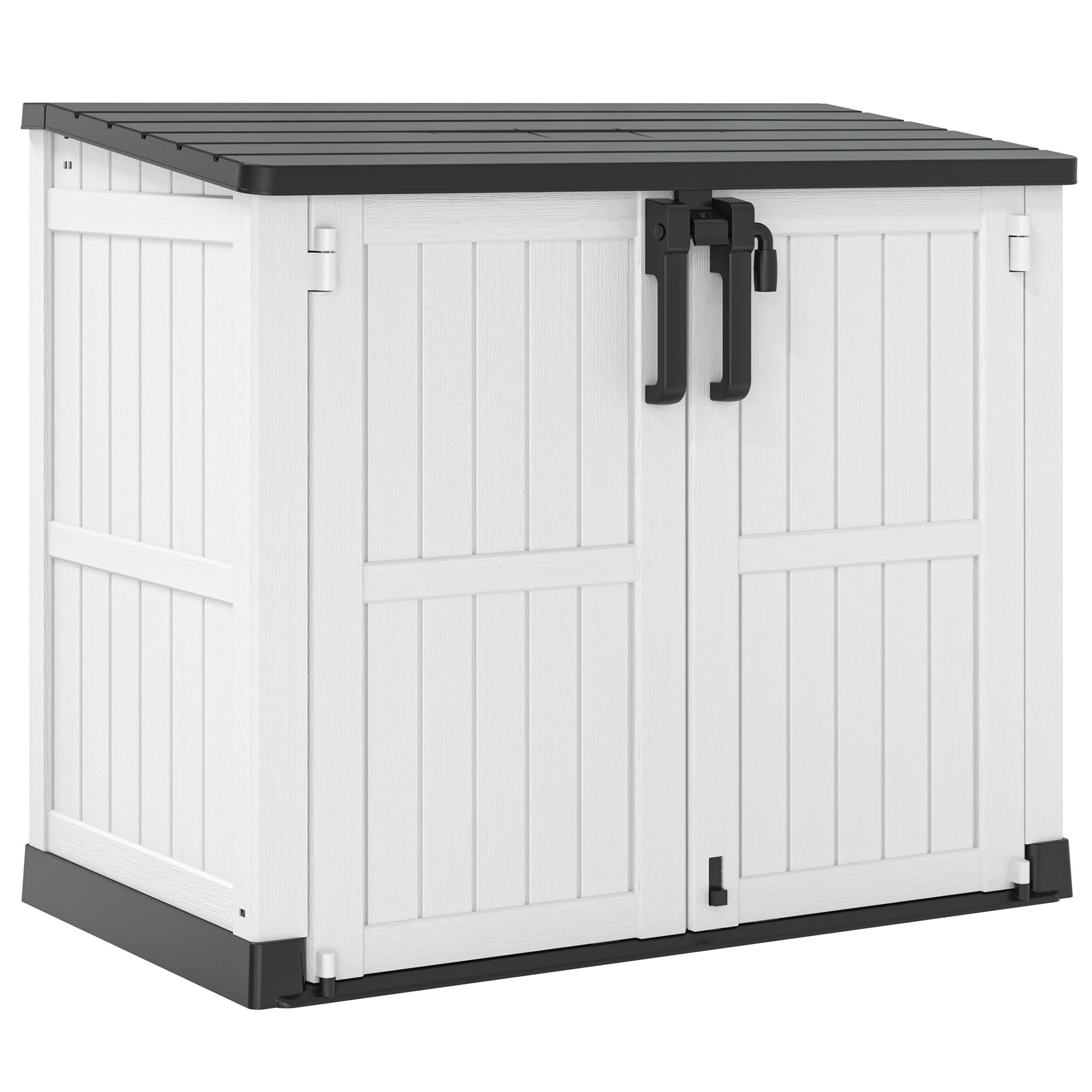 36 Cu Ft Storage Shed Black/White