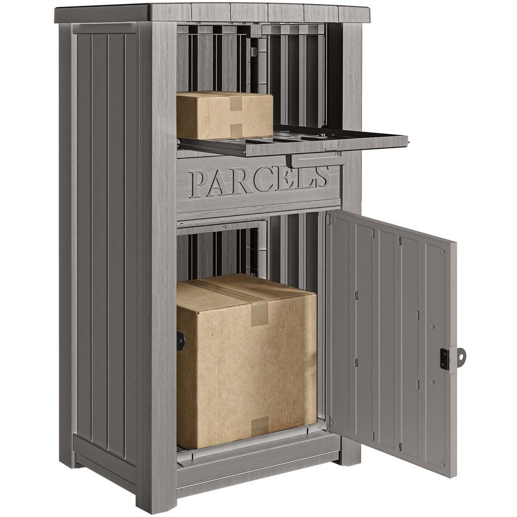 Large Resin Parcel Drop Box Black/Grey