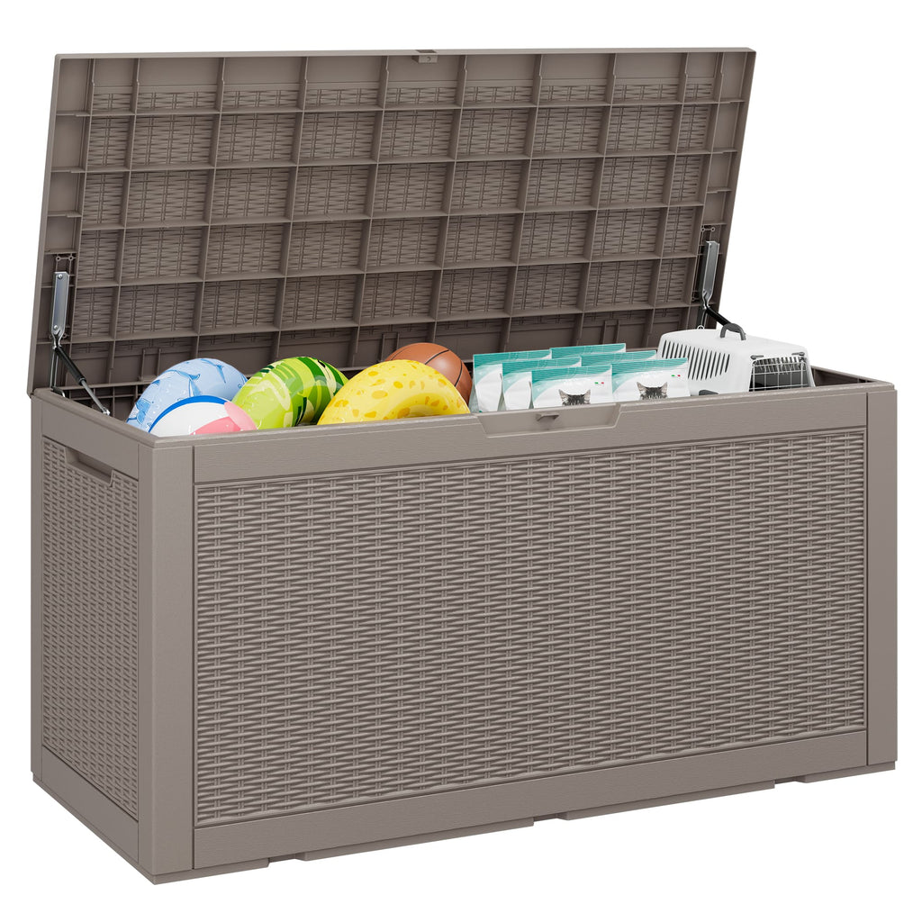 100 Gallon  Storage Deck Box Black/Gray