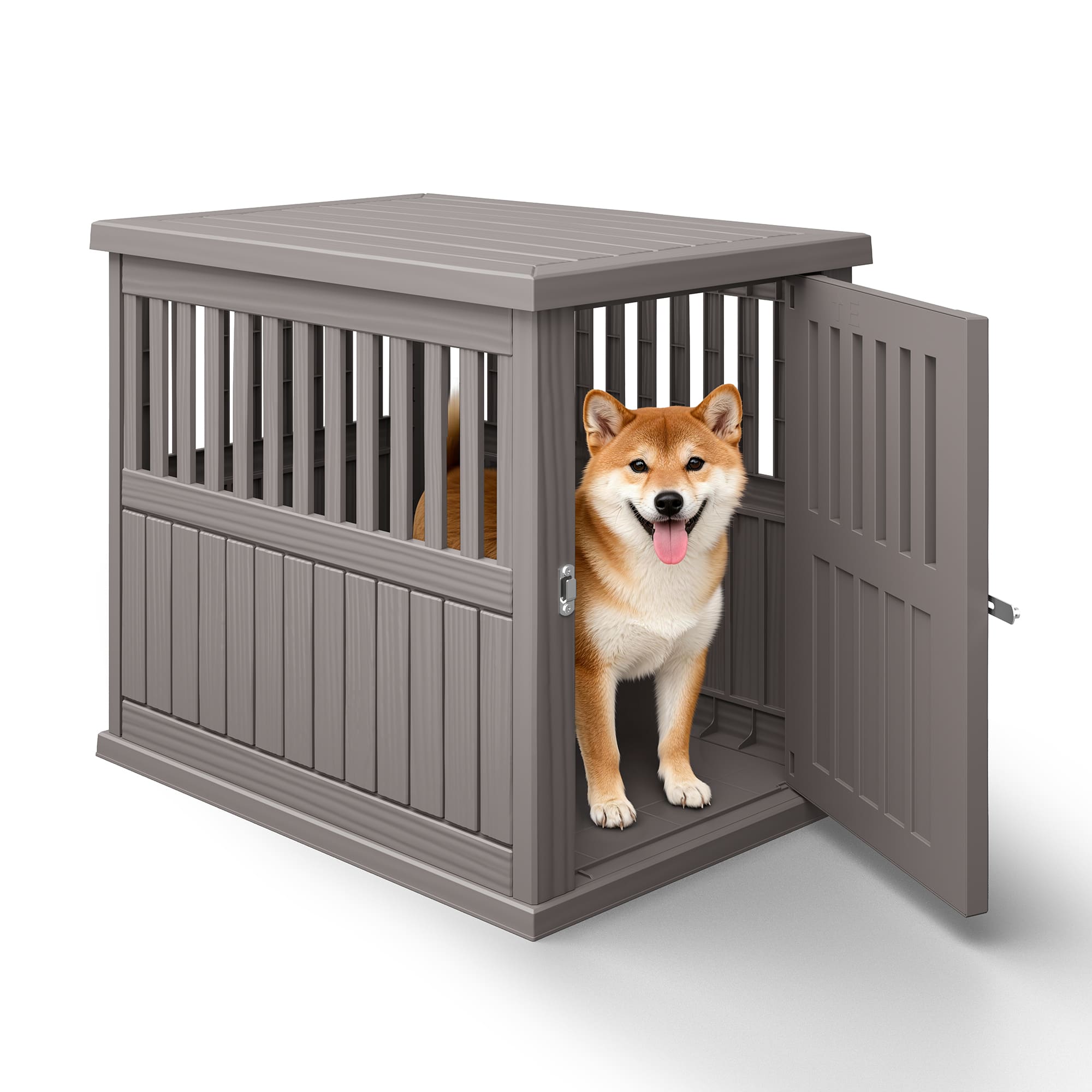 Furniture-Style Dog Crate Small/Medium Black/Light Brown