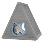 Triangle Cat House with Transparent Door