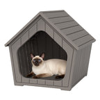 Plastic Cat House Light Gray/Blue