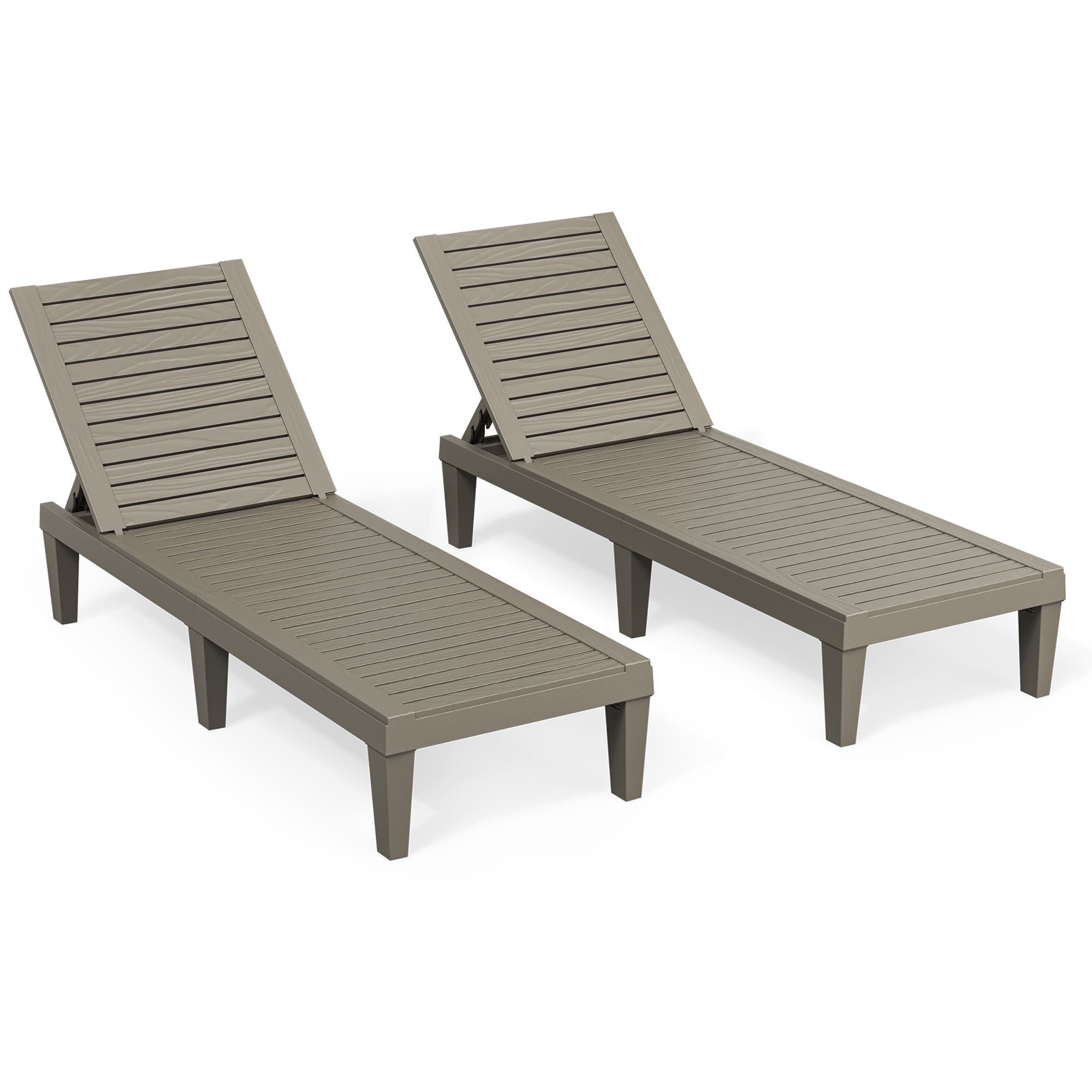 2-Pack Outdoor Chaise Lounge Chair