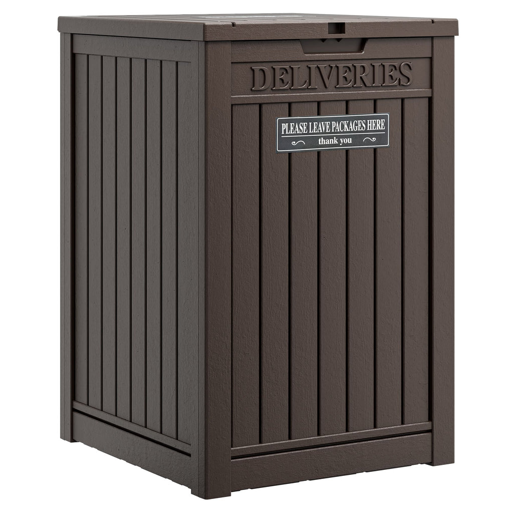 48 Gallon Package Delivery Box Brown/Black/Grey