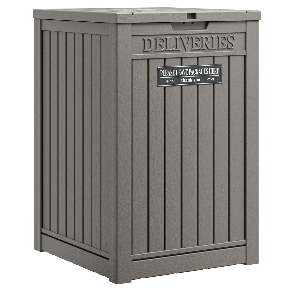 48 Gallon Package Delivery Box Brown/Black/Grey