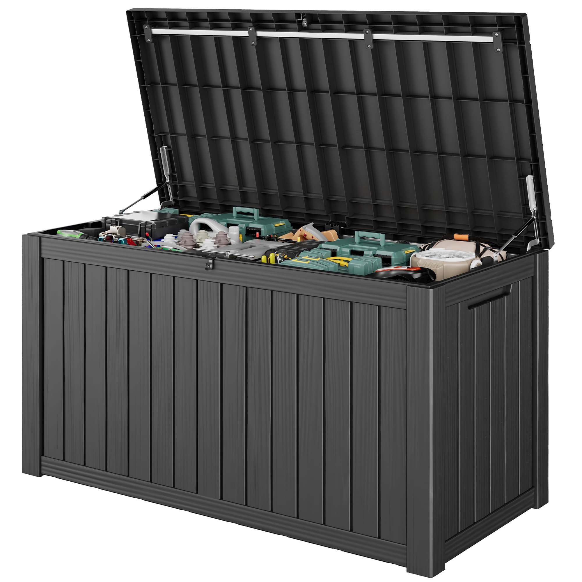 150 Gallon Storage Deck Box Black/Gray