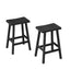 Black Bar Stools Set of 2, 24" or 29"