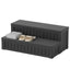 Storage Bench, 2-in-1 Patio Deck Box Black&Gray