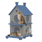 Resin Cat House, 1/2/3-Tier Stackable