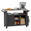 All-in-One Black Resin Outdoor Grill Prep Cart