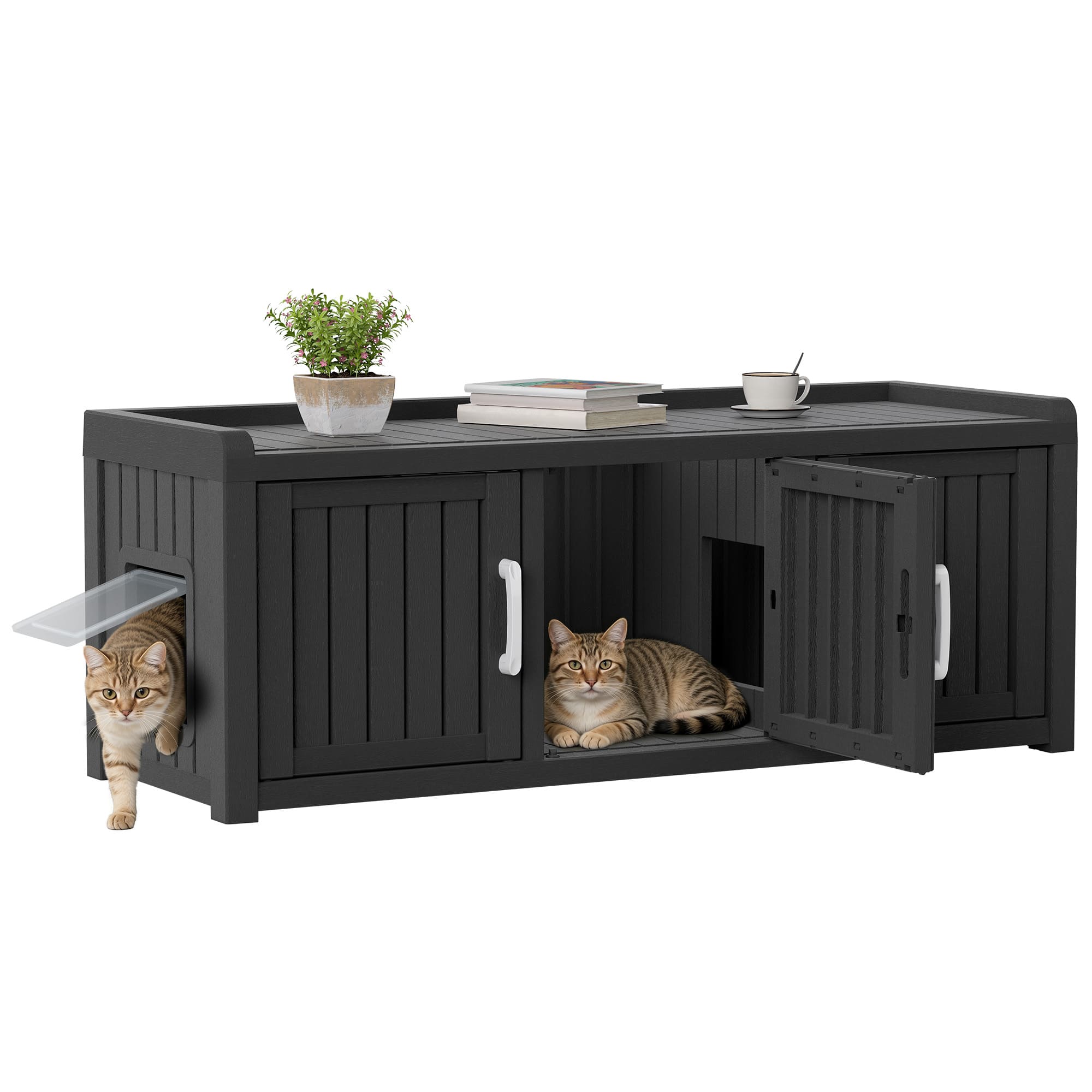 Hidden Cat House Furniture with Single/Double Door Main image