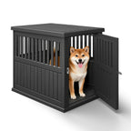 Furniture-Style Dog Crate Small/Medium Black/Light Brown