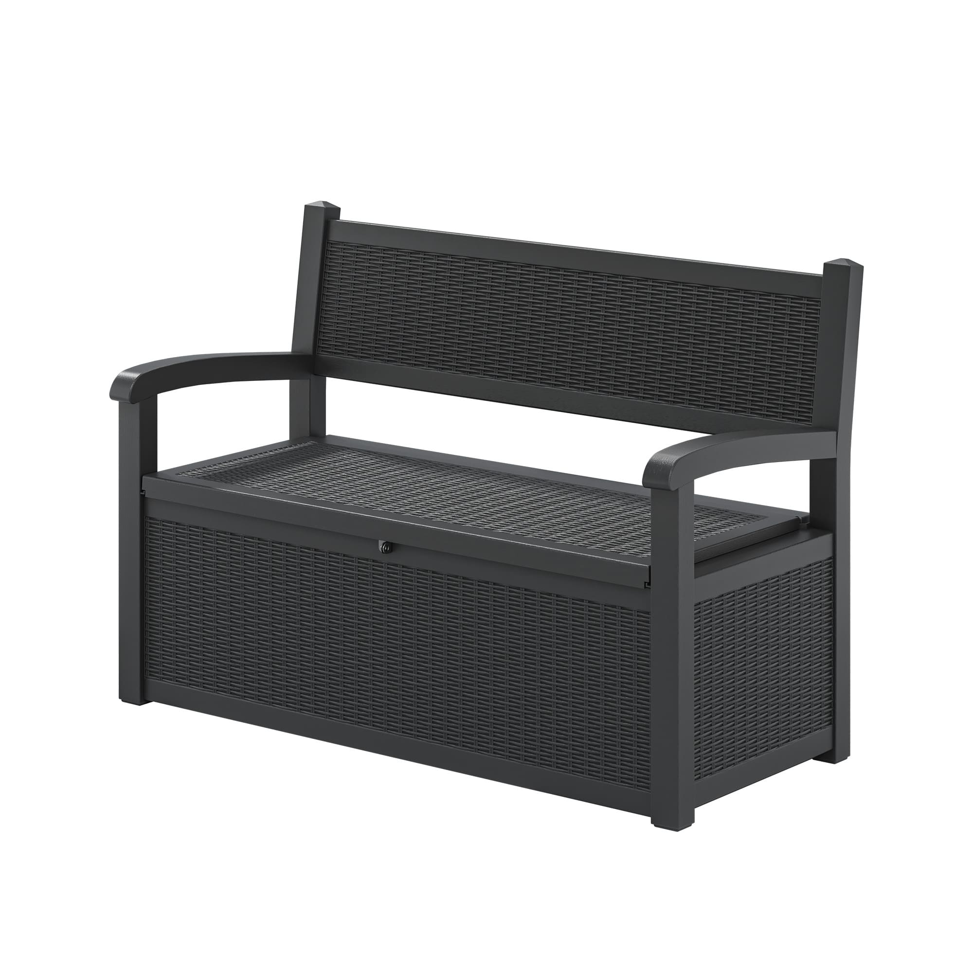 70 Gallon Storage Deck Bench Black&Gray Main image
