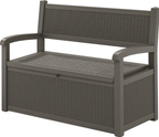 70 Gallon Storage Deck Bench Black&Gray