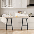 Black Bar Stools Set of 2, 24" or 29"