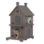 Resin Cat House, 1/2/3-Tier Stackable