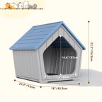 Plastic Cat House Light Gray/Blue