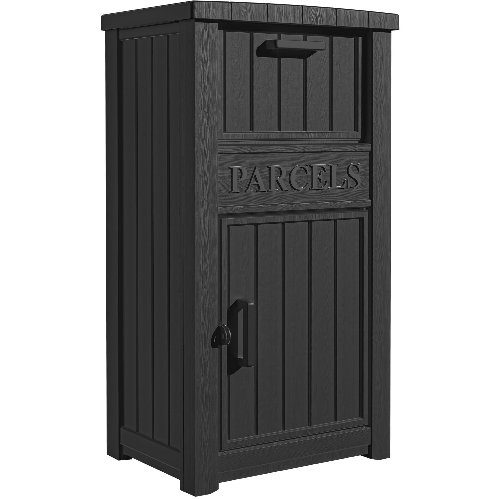 Large Resin Parcel Drop Box Black/Grey