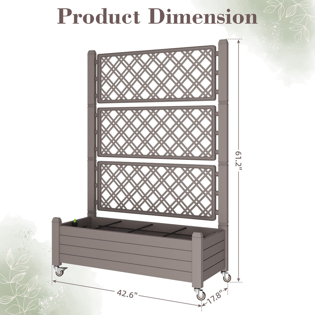 Raised Planting Bed with Trellis/No Trellis
