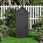Outdoor Storage Shed Black/Gray