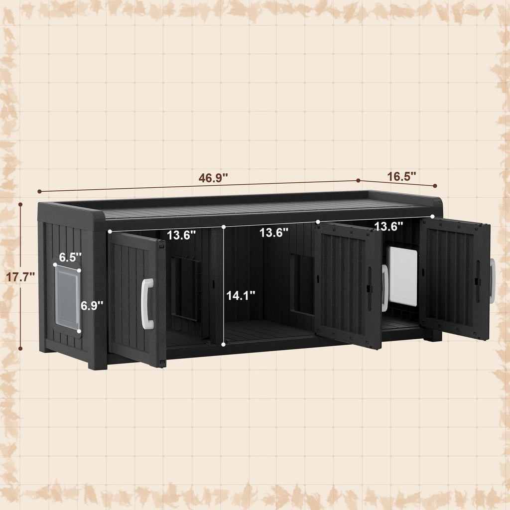 Hidden Cat House Furniture with Single/Double Door