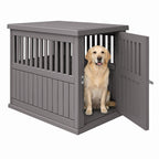 Furniture-Style Dog Crate Small/Medium Black/Light Brown