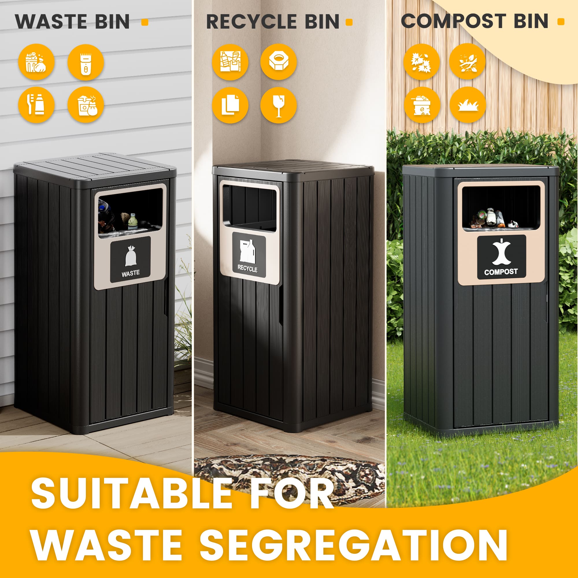 22 Gallon Trash Can Single/Double/Triple