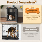 Furniture-Style Dog Crate Small/Medium Black/Light Brown