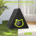 Triangle Cat House with Transparent Door